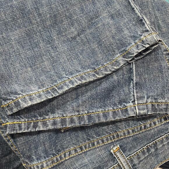 LEVI’s 505 Jeans 38 x 30 Black Tag Straight Leg Lightly Distressed Cotton Denim - Picture 7 of 8